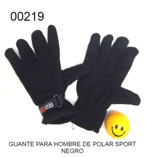 Imagen de GUANTE PARA HOMBRE DE POLAR SPORT NEGRO 5.24